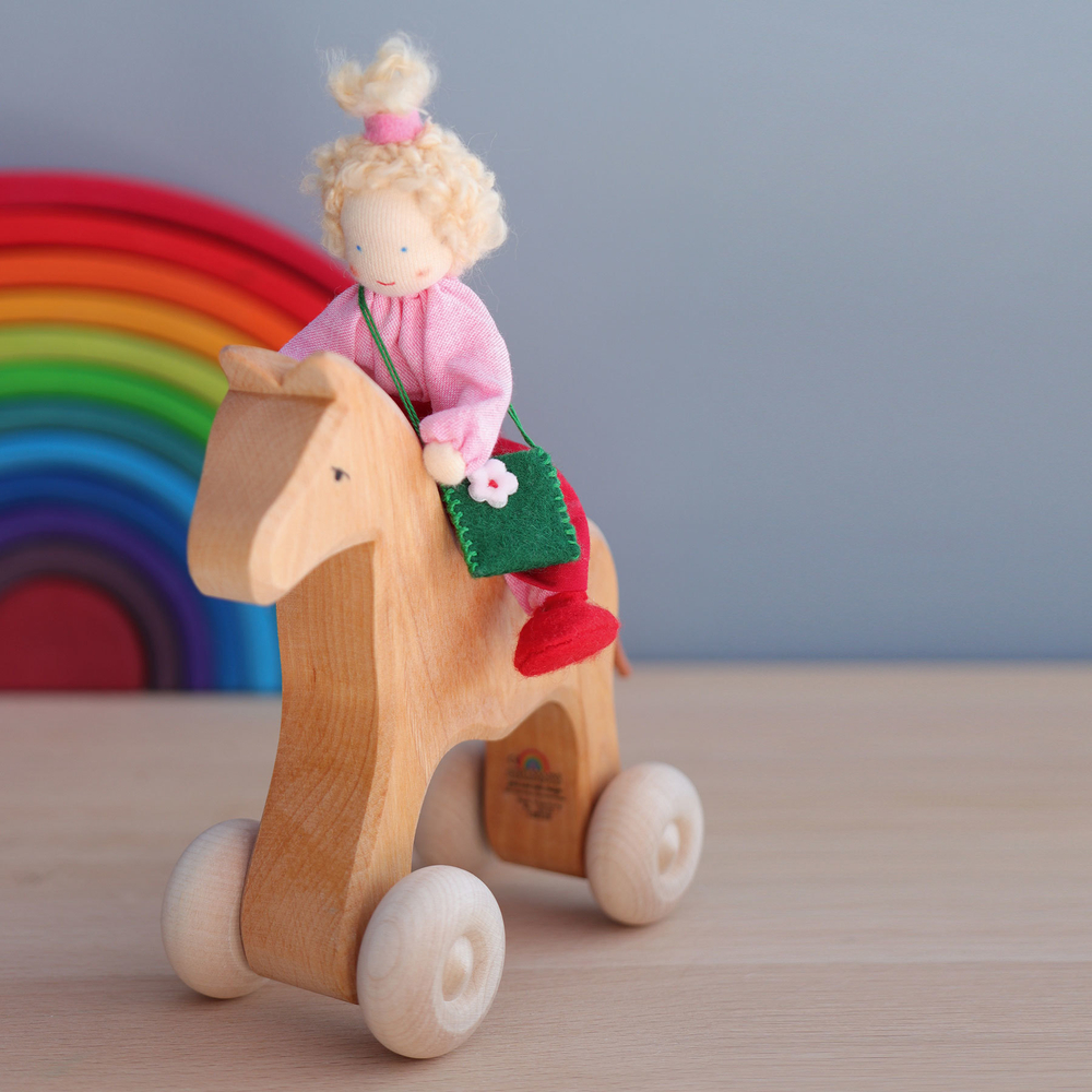 Вальдорфская кукла "Девочка со светлыми волосами", 13 см