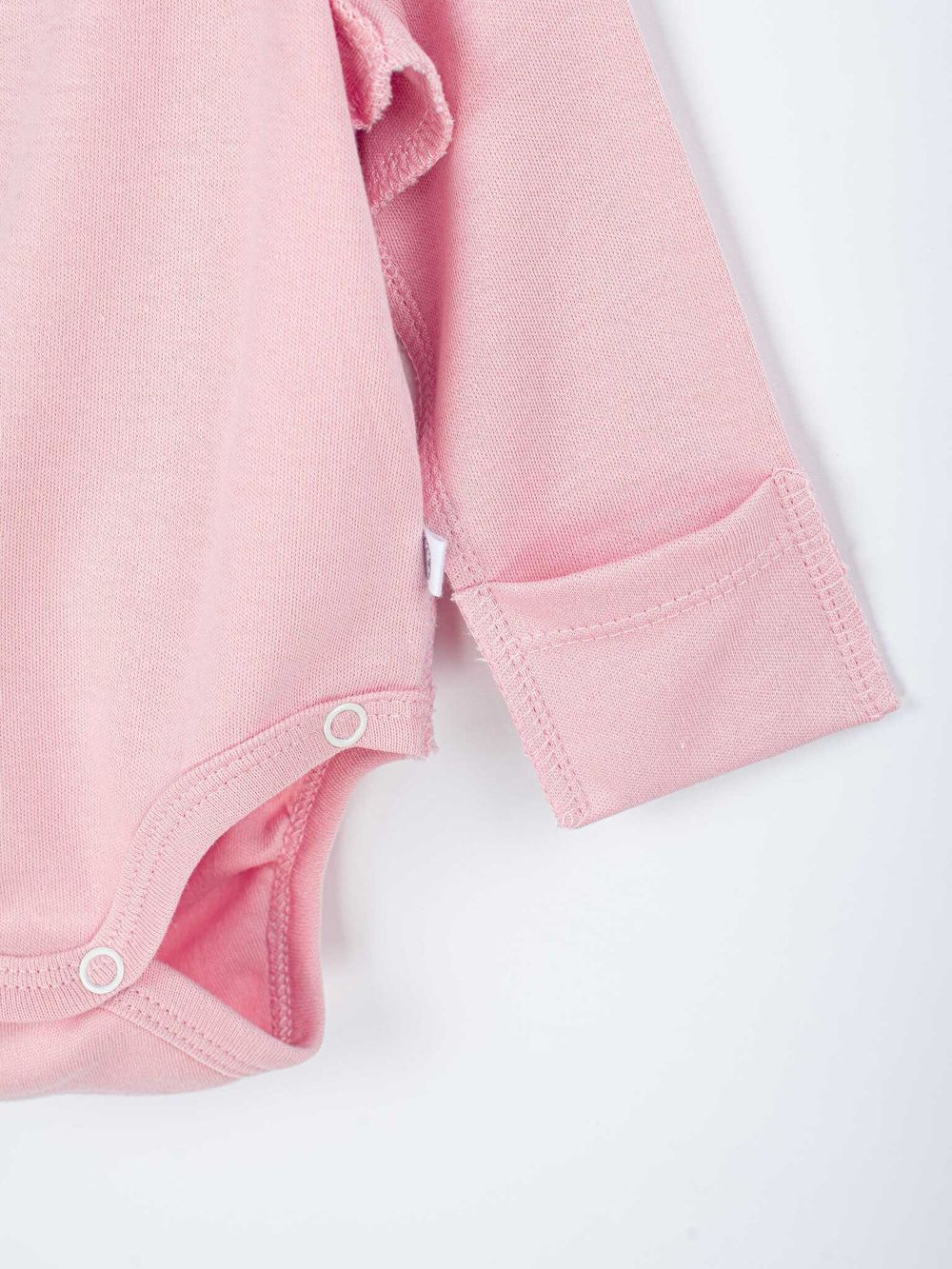 Боди-кимоно с наружными швами и крылышками "Чайная роза" 0+