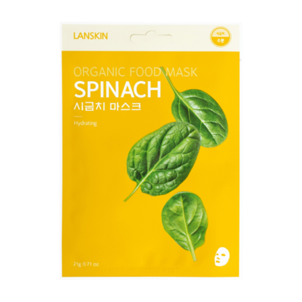 Маска тканевая с экстрактом шпината LanSkin spinach organic food mask, 21 г