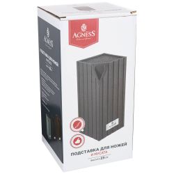 ПОДСТАВКА ДЛЯ НОЖЕЙ AGNESS "МОНБЛАН" УНИВЕРСАЛЬНАЯ, 12X12X23 СМ