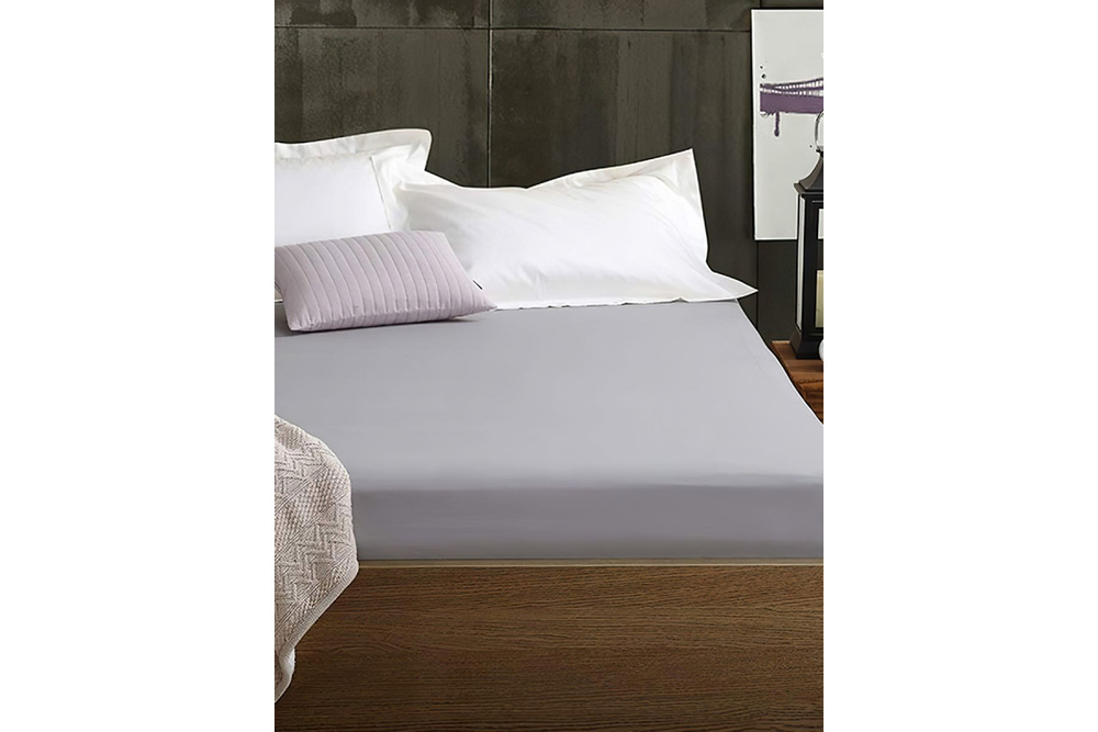 Простынь GoodNight Трикотаж 160х200х20 Серый на резинке