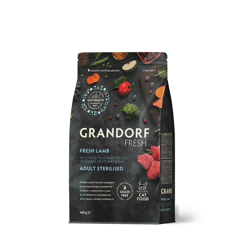 GRANDORF FRESH CAT Lamb STERILISED 2кг/400гр-950р