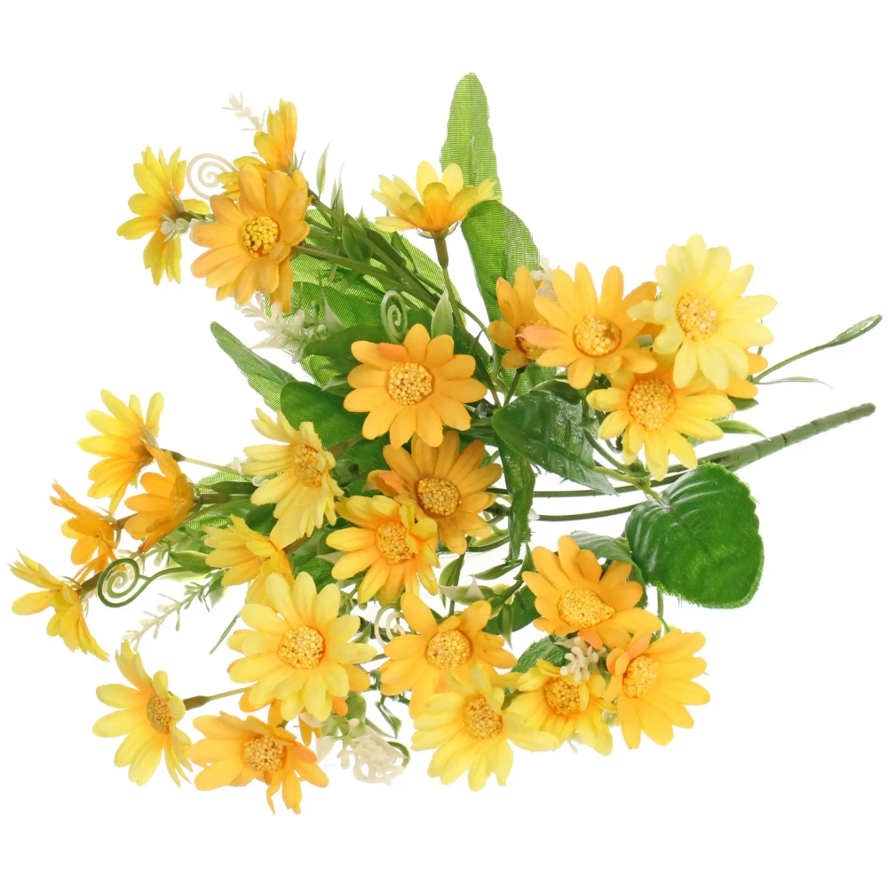 Искусственные цветы «Ромашки» 29см 28 цветков желтые