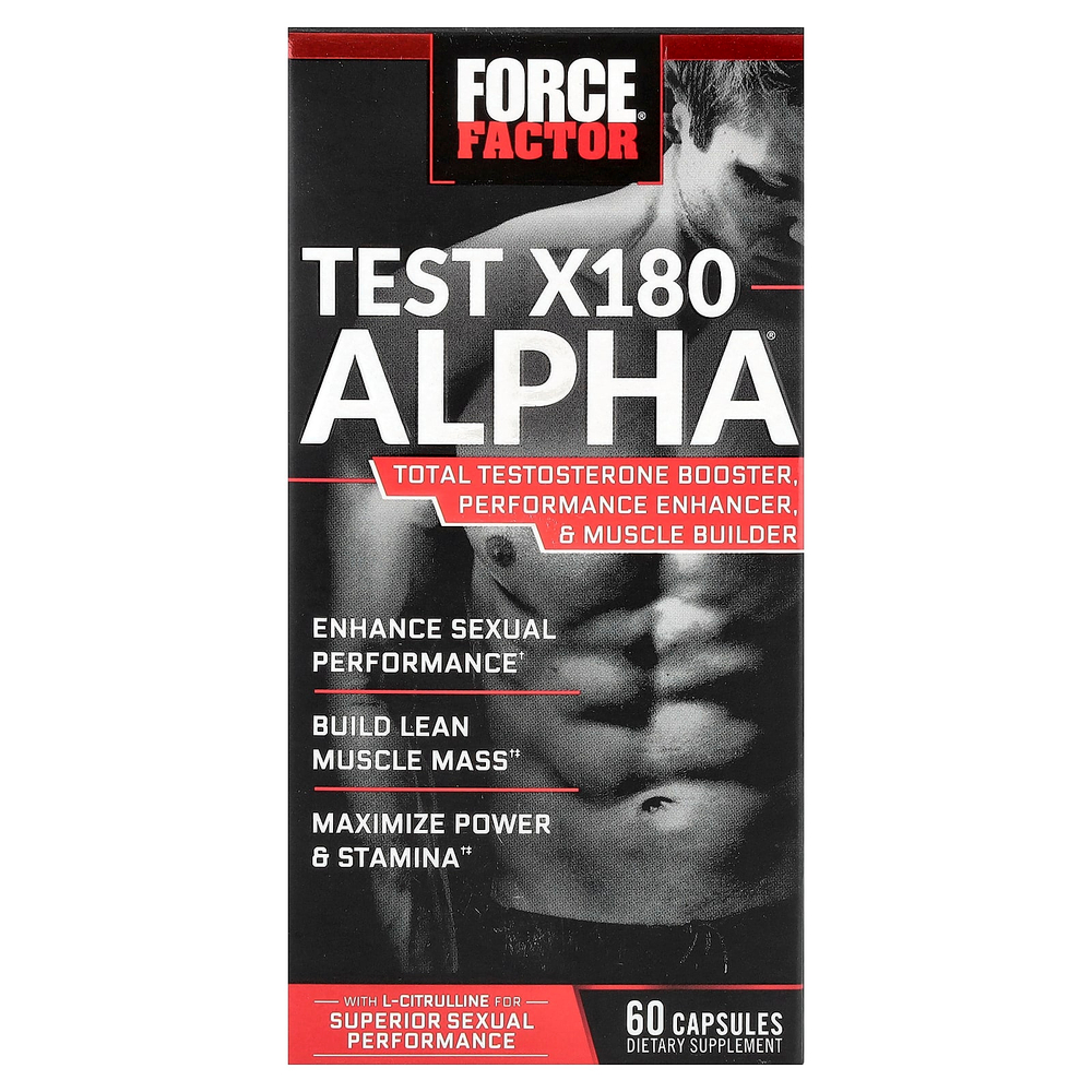 Force Factor, Test X180 Alpha®, 60 капсул