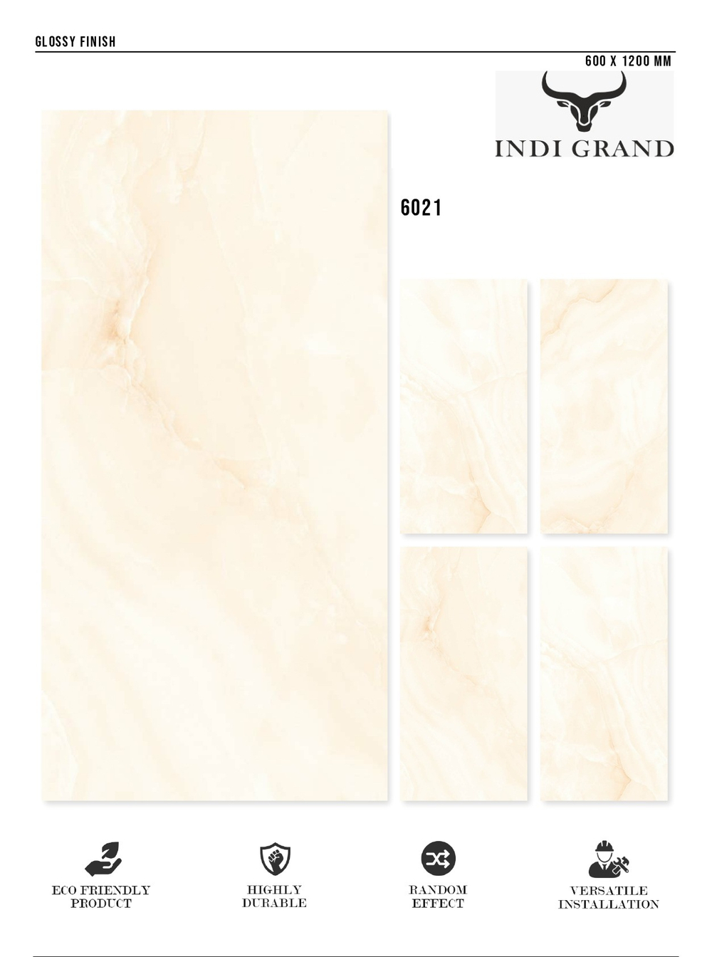 Керамогранит glossy №1 60х120, 6021