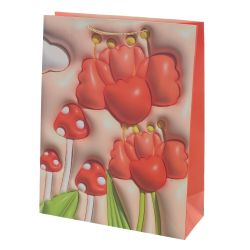 GAEM Пакет подарочный L (бумага 210г/м2, блок микс 12шт), L31 W12 H40 см, 4в.