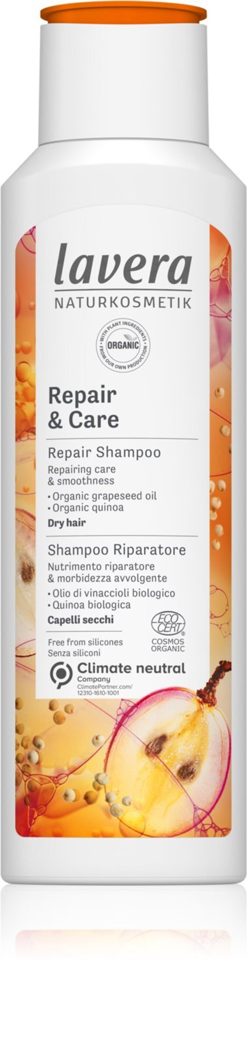 Lavera Repair & Care - регенерирующий шампунь для сухих волос /   250  ml  / GTIN 4021457647828