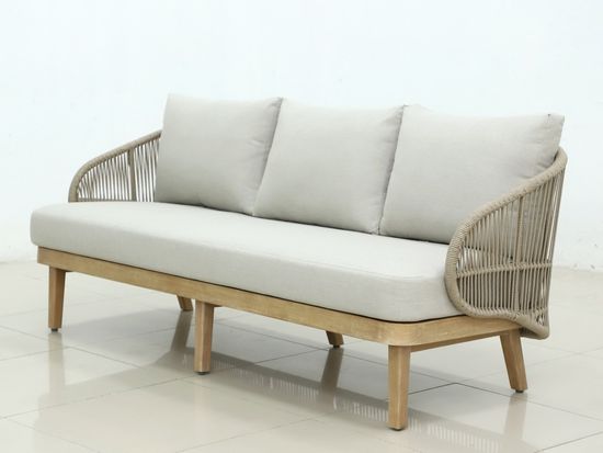 Диван плетеный трехместный Mali цвет натуральный