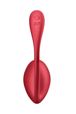 Виброяйцо Satisfyer Shiny Petal Connect App с пультом ДУ, красное