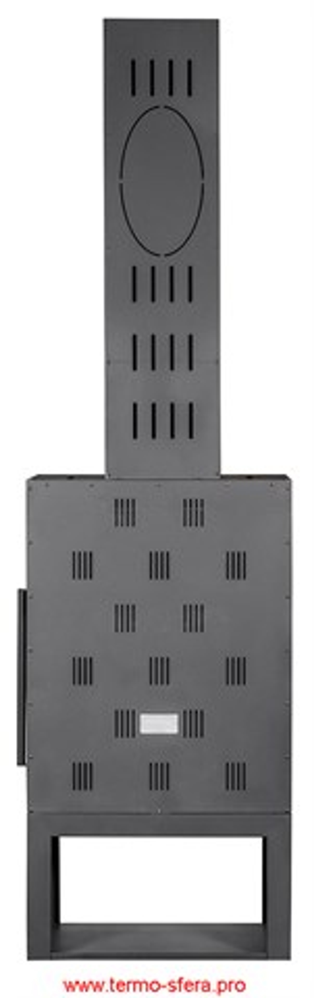 Камин МАДРИД на дровнике черный шамот подовый