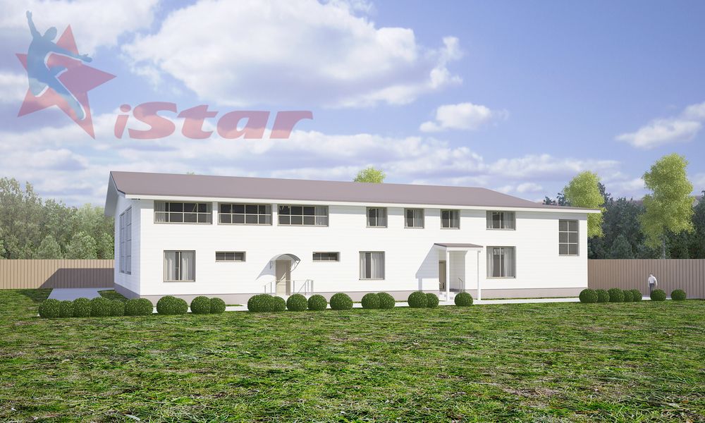 Проект - Спортивный павильон с батутами и гимнастической зоной