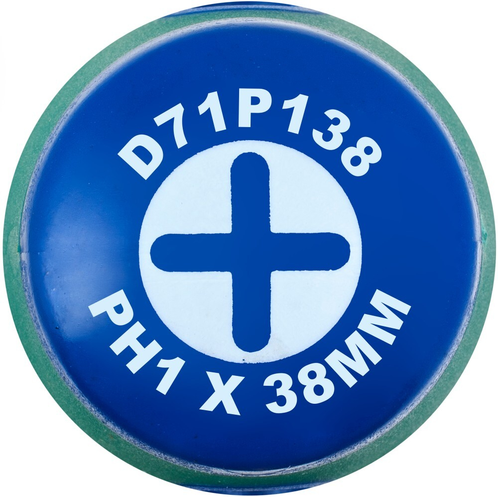 D71P138 Отвертка стержневая крестовая ANTI-SLIP GRIP, PH1x38 мм