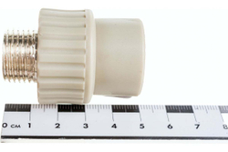 Муфта комбинированная PPR нар. р. 20х1/2, серый, РТП (10942)