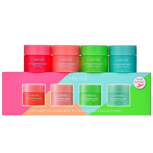(Мини-набор) Ночные маски для губ Laneige Lip Sleeping Mask Mini Kit, 4шт*8гр