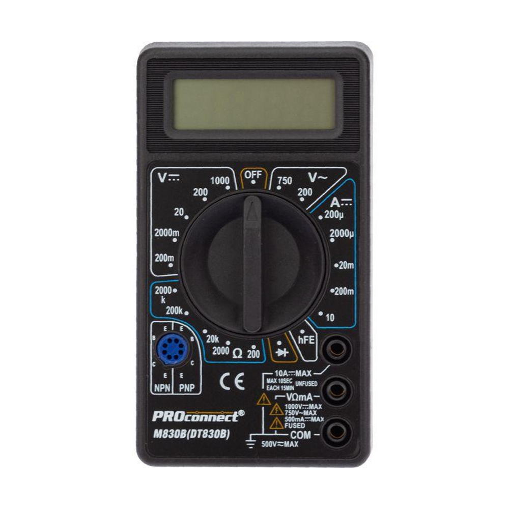 Мультиметр портативный M830B (DT830B) PROCONNECT 13-3011