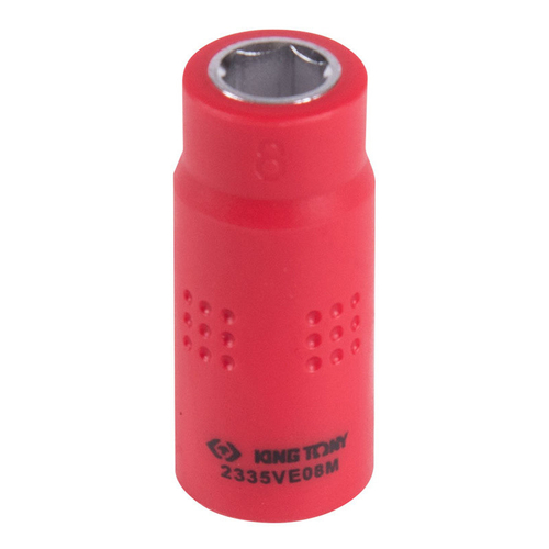 KING TONY (2335VE08M) Головка торцевая диэлектрическая шестигранная 1/4", 8 мм