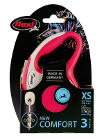 Поводок-рулетка Flexi New Comfort XS. Трос 3 м. для собак до 8 кг. Красный
