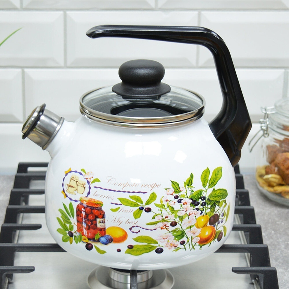 Чайник 3л со свистком "Вкусный компот"