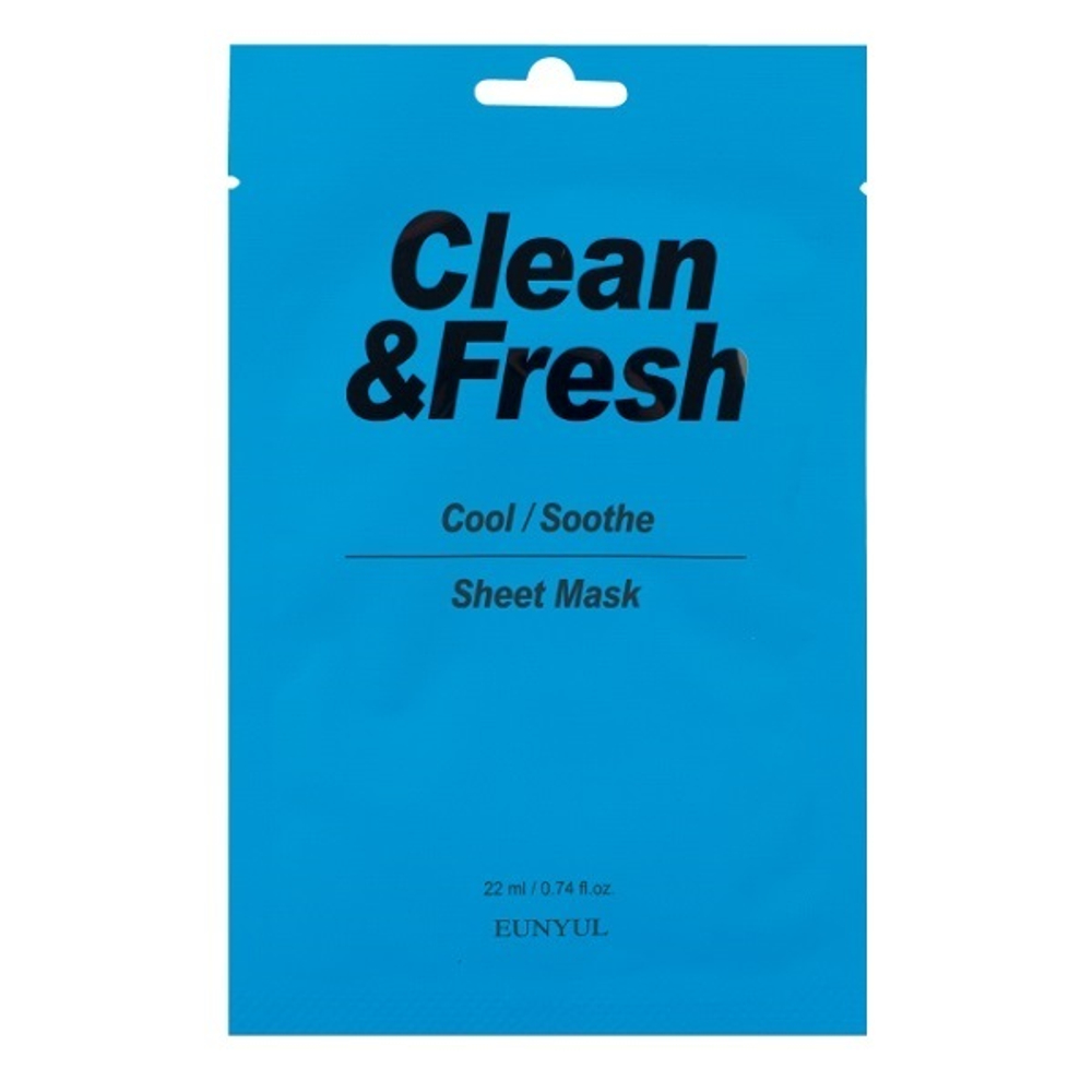Маска тканевая для охлаждающего и успокаивающего эффекта Eunyul Clean&Fresh Cool Soothe Sheet Mask