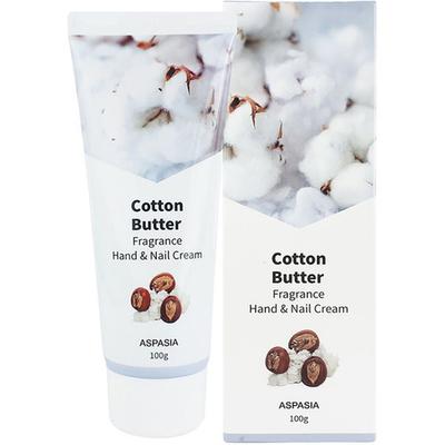 Aspasia Cream Hand & Nail Fragrance Cotton Butter Крем для рук и ногтей с ароматом "Хлопковое масло", 100 гр