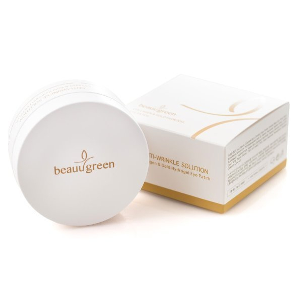 Beauugreen Collagen & Gold Hydrogel Eye Patch гидрогелевые патчи для глаз c коллагеном и коллоидным золотом