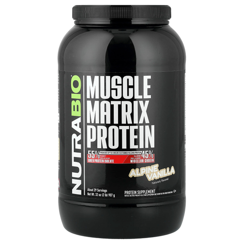 NutraBio, Muscle Matrix Protein, альпийская ваниль, 907 г (2 фунта)