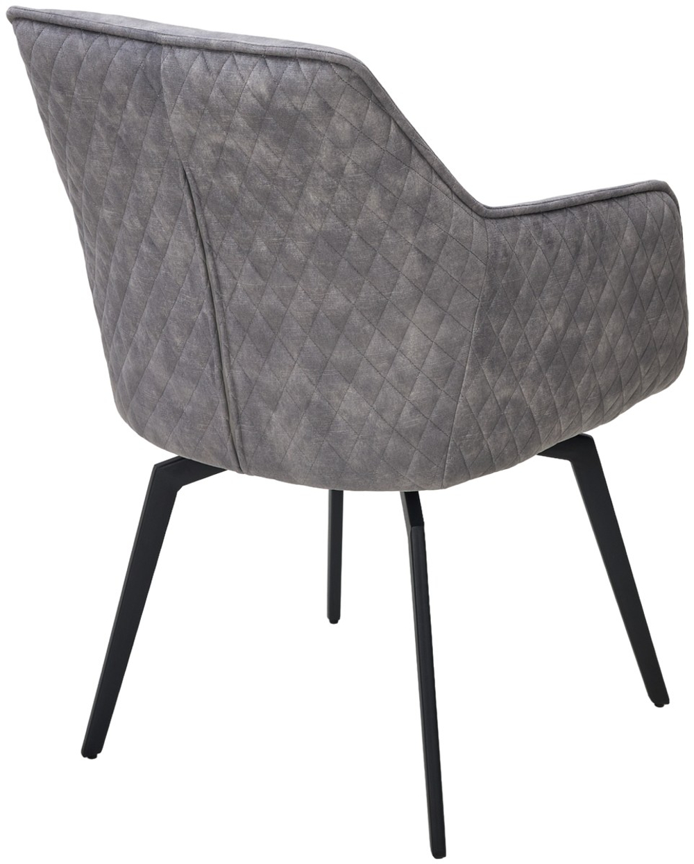 Стул М-City DISAUR Ренли (Renly) поворотный на 180 градусов, 7525-180 Серый, Велюр, Черный