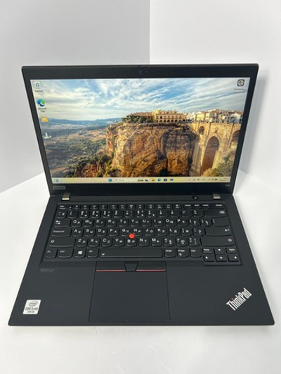 Ноутбук Lenovo ThinkPad T14 Gen 1 (20S1S91W02) 14"/Intel Core i5-10310U/RAM 8GB/256GB SSD/Intel UHD Graphics/1920x1080 IPS/Windows 11/Подсветка кл-ры:LED/Цвет: чёрный. Состояние: Уценка/небольшой след. на матрице от клавиатуры