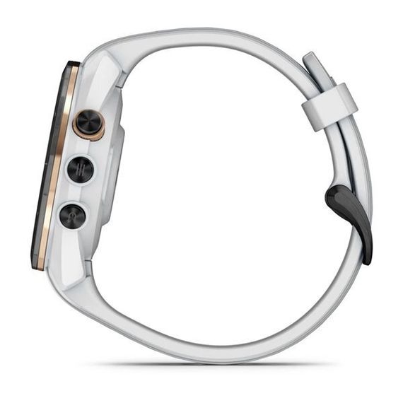 Умные часы Garmin Approach S70 (42 мм) с черным керамическим безелем и белым ремешком