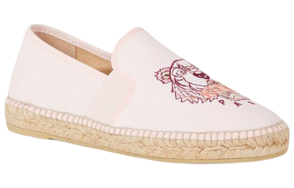 KENZO Tiger cloth stretch canvas linen-soled flat-bottomed women's casual shoes women's light pink