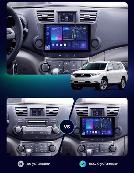 Магнитола для Toyota Highlander 2 XU40 2007-2013 (крутилки активные) - Teyes CC3-2K на Android 10, 2K QLED, ТОП процессор, CarPlay, 4G SIM-слот