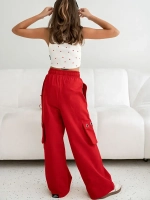 Штаны для девочки карго с карманами