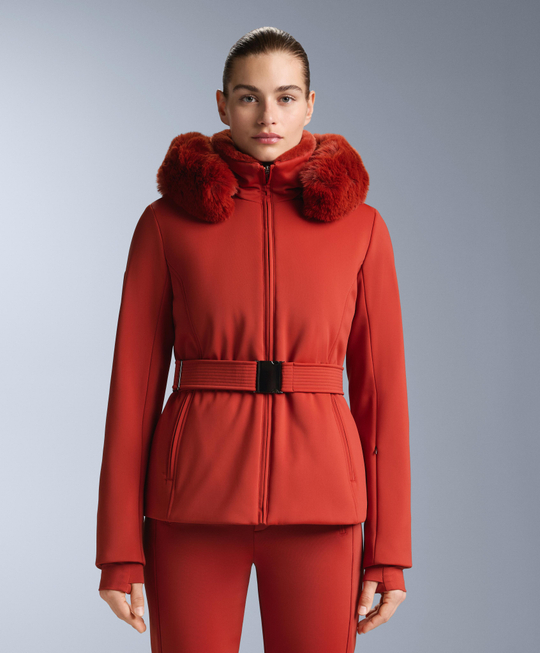 Oysho Супертонкая водонепроницаемая куртка Primaloft® SKI, ярко-оранжевый