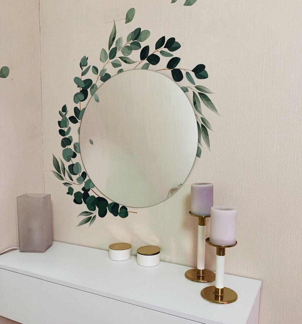 идея оформления зеркала