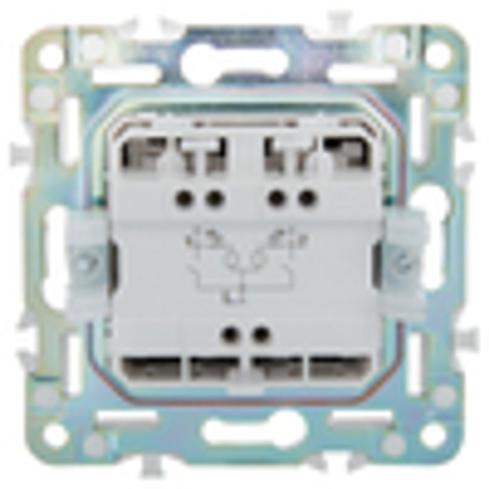 SKANDY Выключатель 2-клавишный 10А SK-V04G графит IEK