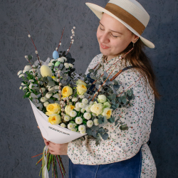 169. Светлый букет с вербой