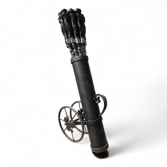 Кованная подставка Пушка для Шампуров