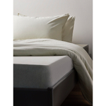 Простыня на резинке из хлопкового трикотажа серо-бежевого цвета из коллекции essential, 160х200х30 см