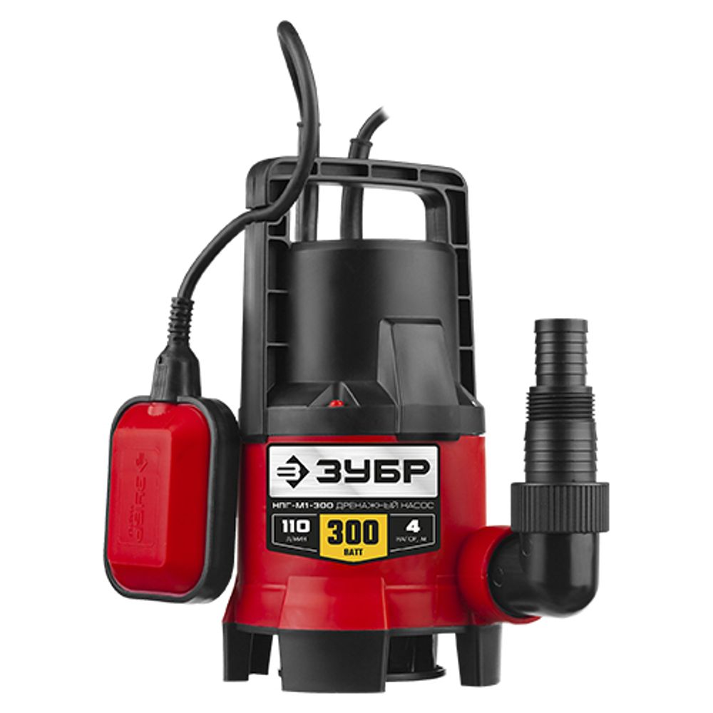 Насос погружной ЗУБР НПГ-М1-300 ,дренажный д/гр.воды