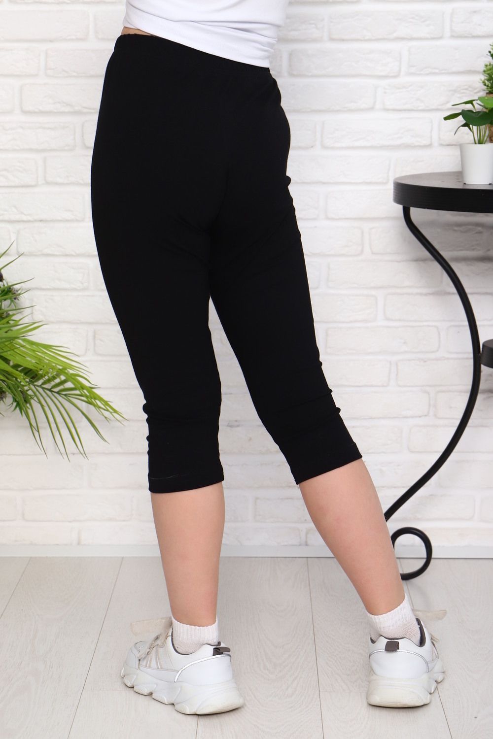 Лосины Черные укороченные плотные детские Натали (Акция)