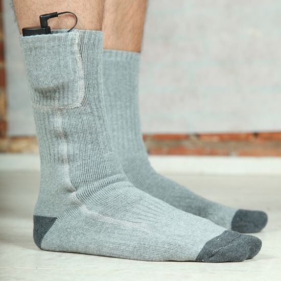 Носки с подогревом RedLaika RL-N-02 (Akk) с аккумуляторами, серые до 4,5 часов (2800 mAh)