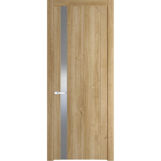 Межкомнатная дверь Profil Doors 1.2N дуб карамель стекло серебро матлак