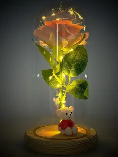 Роза вечная в банке, ночник светильник, подарок на 14 февраля и 8 марта