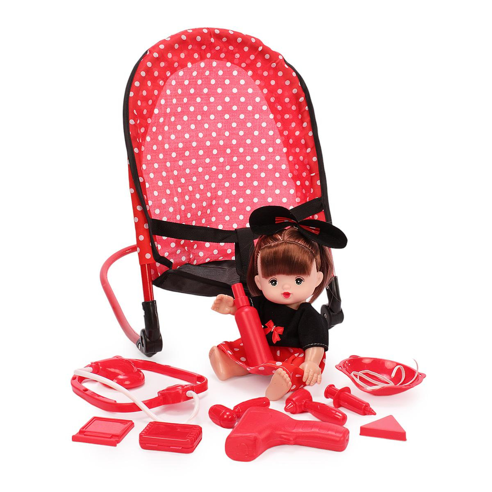 Аксессуар для куклы Стульчик для кормления с куклой, пакет CS5817-2