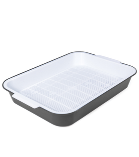 Туалет для кошек с сеткой "Эстет", темно-серый, 380*280*62мм, Gamma