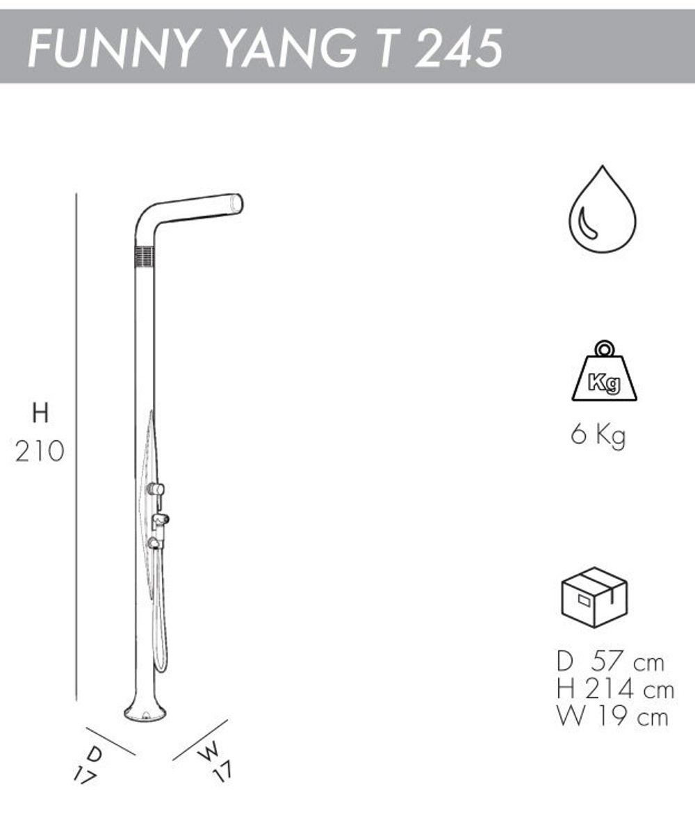 Душ уличный Arkema Funny Yang T 245, антрацит