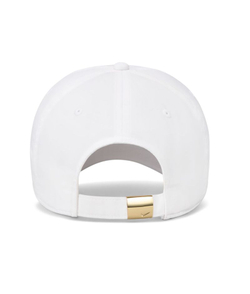 Теннисная кепка Nike Dri-Fit Club Unstructured Metal Swoosh - white/metallic gold