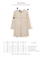 Платье с длинным рукавом Mjölk Navy Flowers