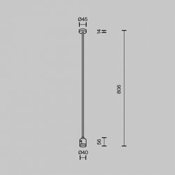 Основание на штанге Maytoni Accessories for tracks Flarity TRA159C-IPCL1-B