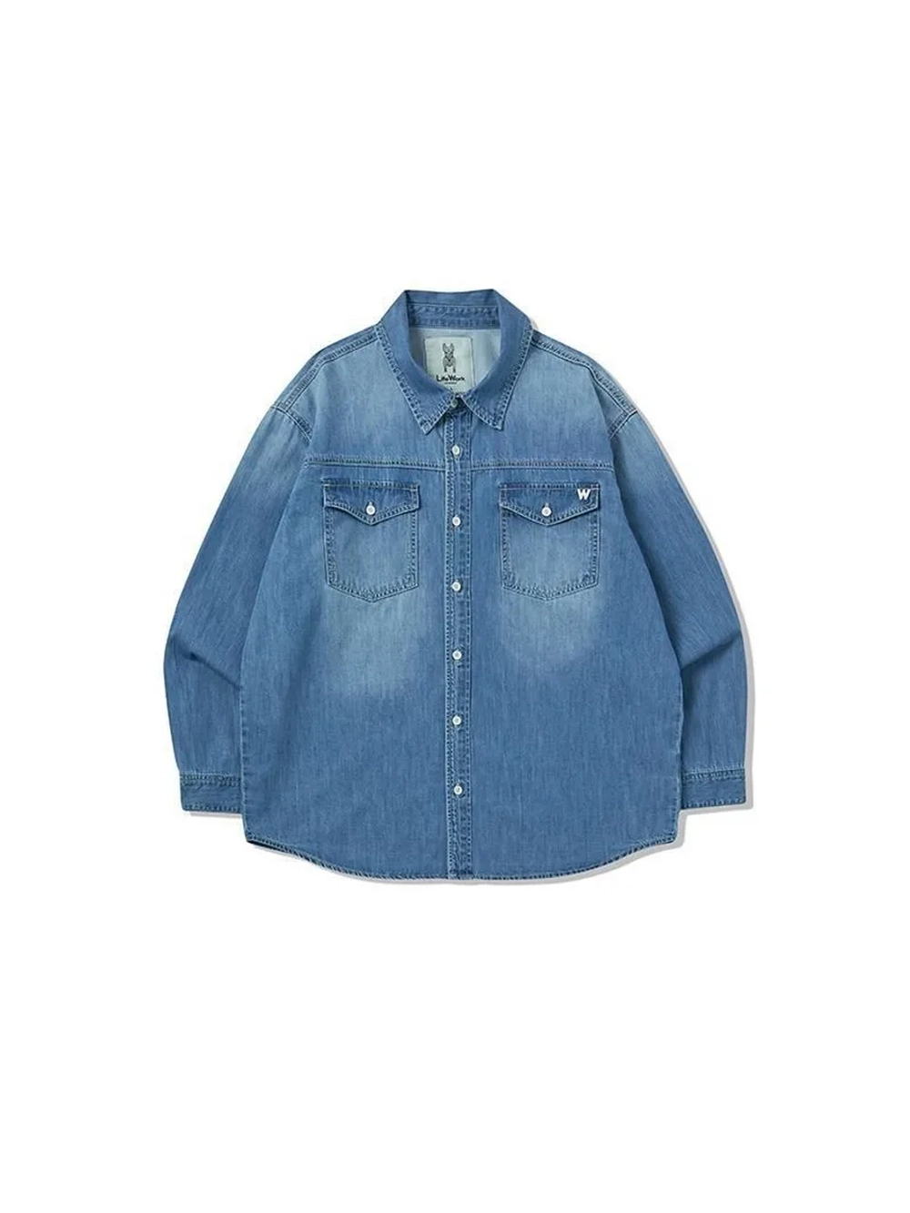 Джинсовая рубашка с двумя карманами